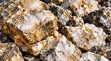 Mineral de Oro de Roca Dura