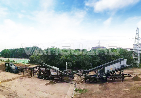 Línea de producción de trituración de piedra de río de 200 T/h en Foshan, provincia de Guangdong