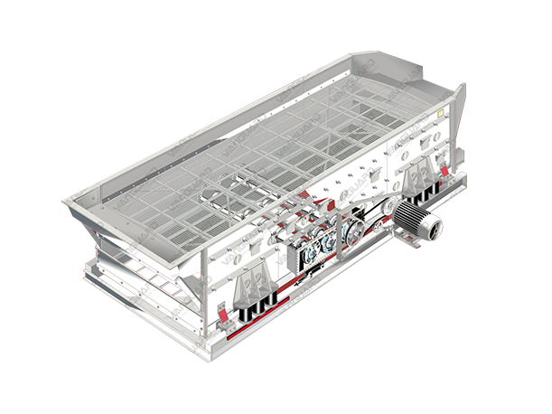 Serie de cribas horizontales de triple eje