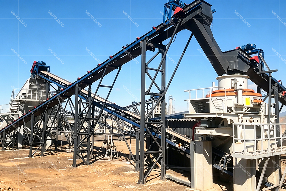 Planta de producción de áridos de granito de 6 fracciones para plantas asfálticas rusas en funcionamiento | Caso de cliente línea de 150 t/h de Vanguard Machinery