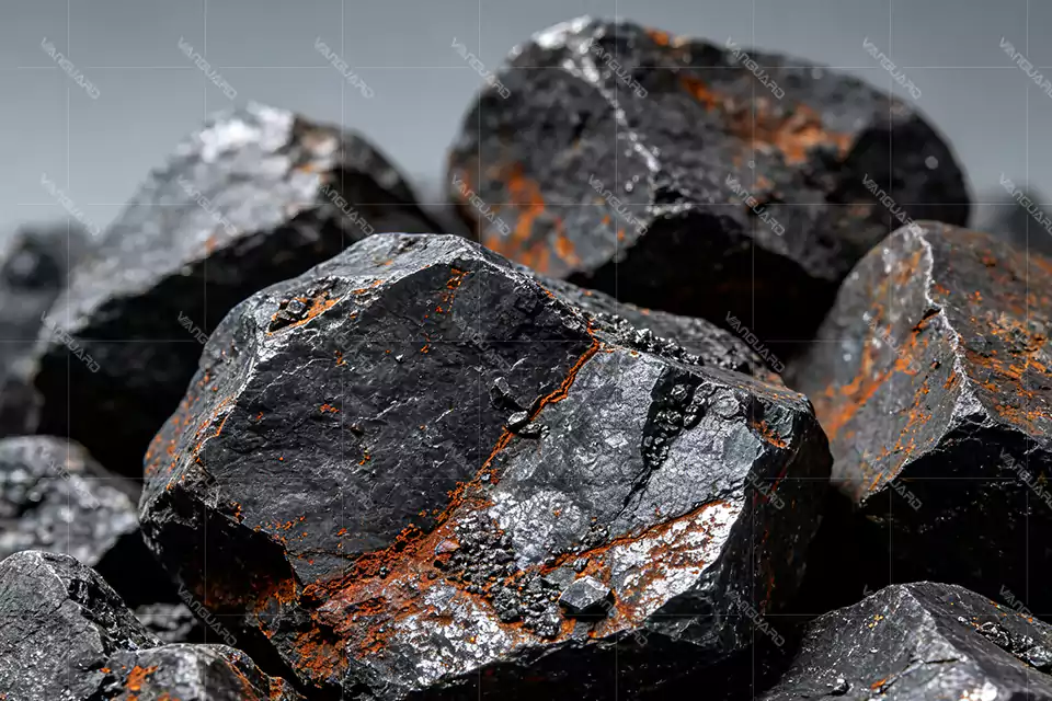trituración, de, mineral