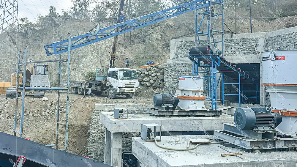 Planta del proyecto de trituración de andesita en Indonesia
