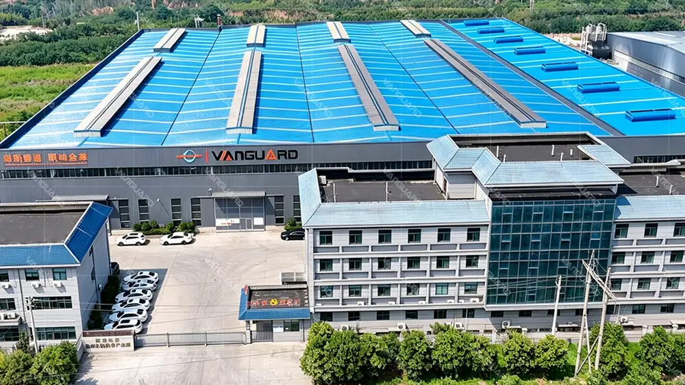 Vista completa de la planta de trituración móvil