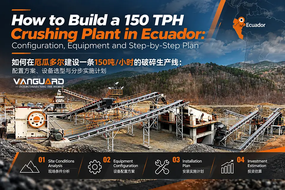 Como construir una linea de trituración fija de 150 TPH en Ecuador: configuración, equipos y plan paso a paso