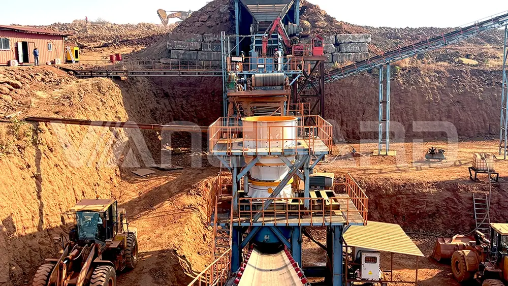 Montaje y obra civil de una planta de trituración