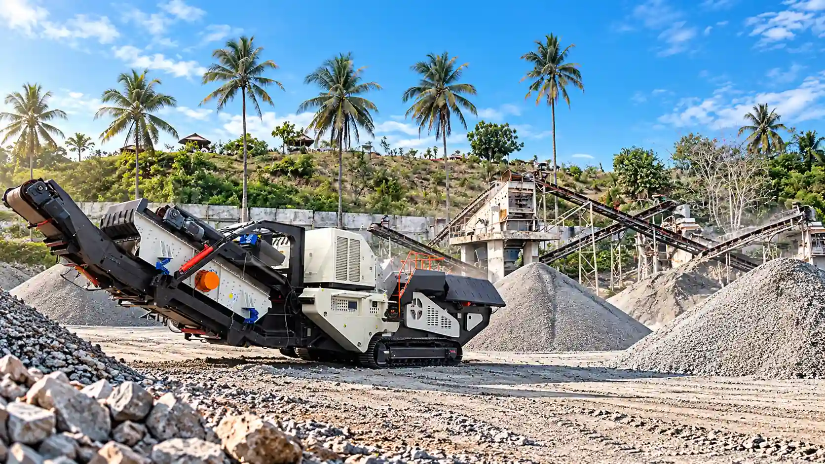 Planta móvil junto a línea fija lista para toma rápida de control