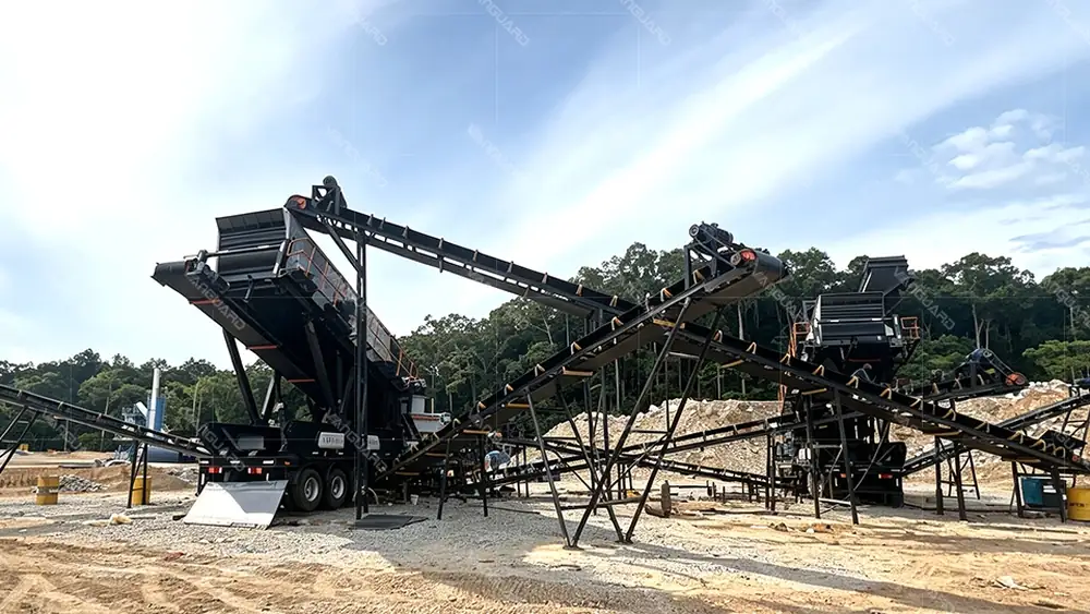 Planta móvil 300 t/h vista general