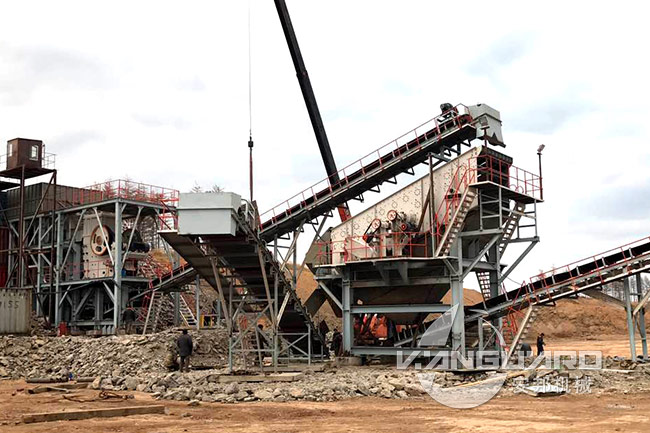 Línea de producción de grava en Rusia